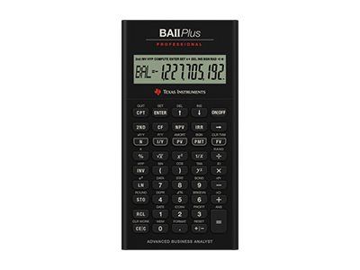 Texas Instruments BAII Plus Professional Financial Calculator - 10-Digit - Battery