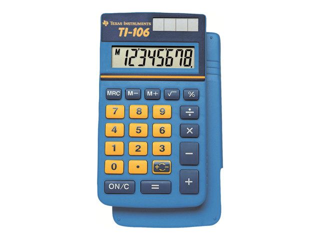 Texas Instruments TI-106 - Solar-Powered Pocket Calculator - 8-Digit Display