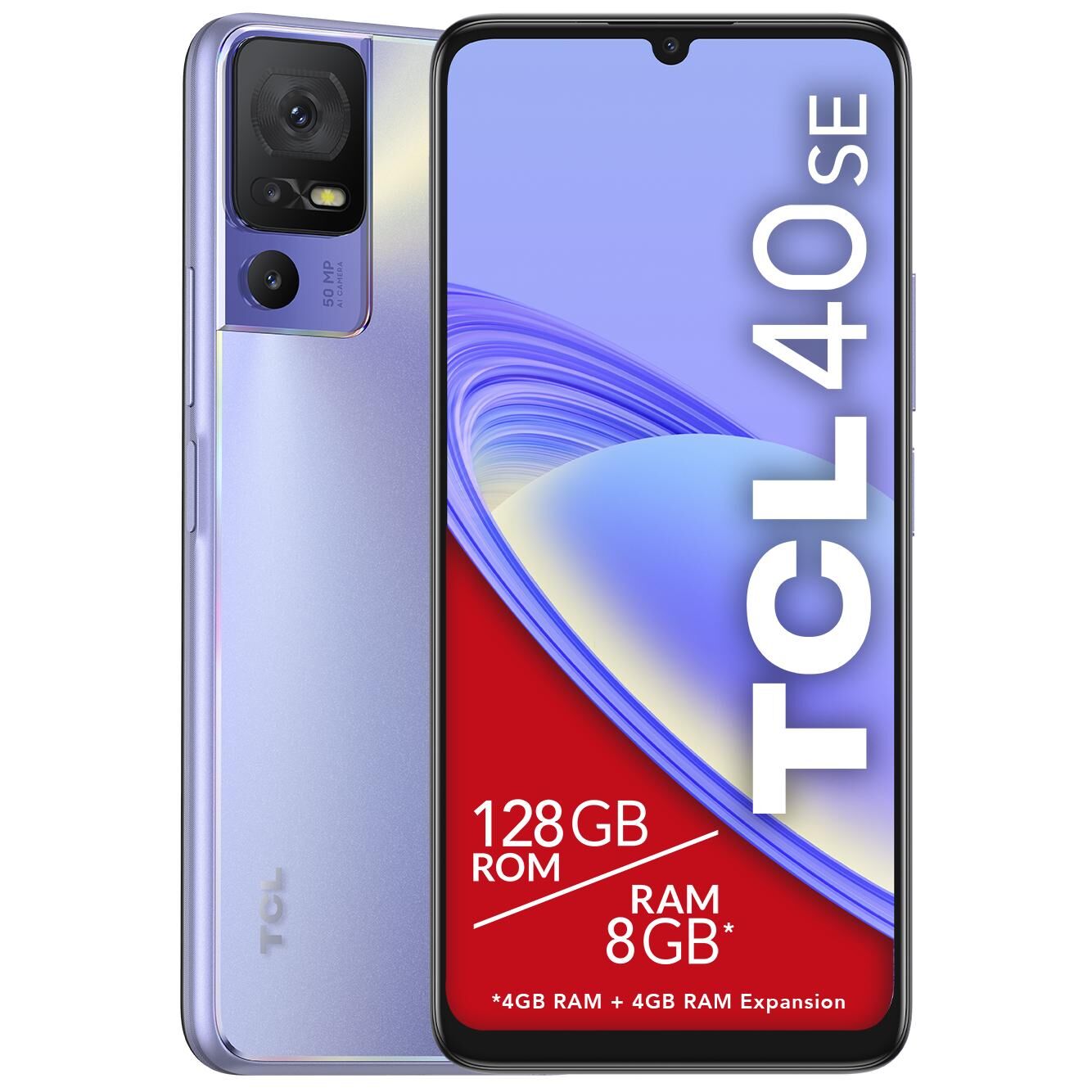 TCL 40 SE 6.75" Dual SIM Android 13 4G USB Type-C 4GB 128GB 5010mAh Violet