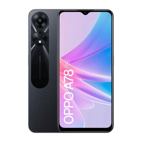 OPPO A78 5G - Teléfono móvil de 6.56" - 4GB RAM - 128GB almacenamiento - Negro