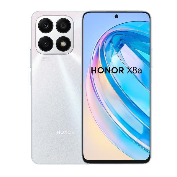 Honor X8a 6.7-inch Smartphone, 6GB RAM, 128GB Storage, 4500mAh Battery, Android 12, USB Type-C, Silver
