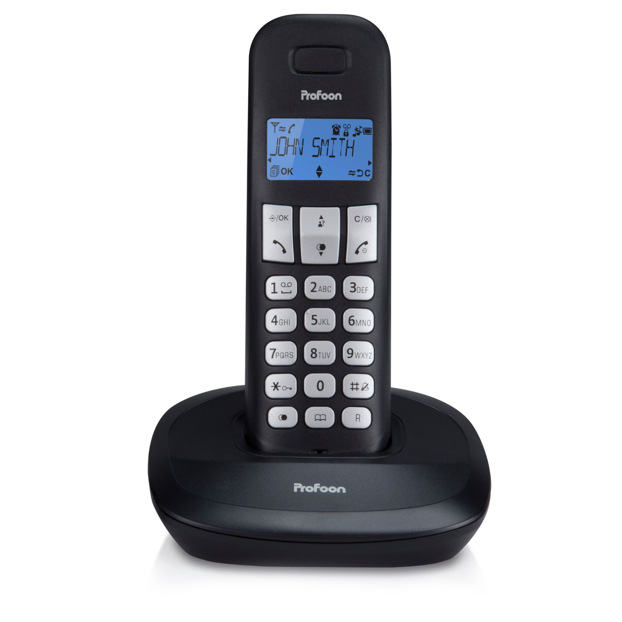 Profoon PDX-1100 Wireless Phone, Black