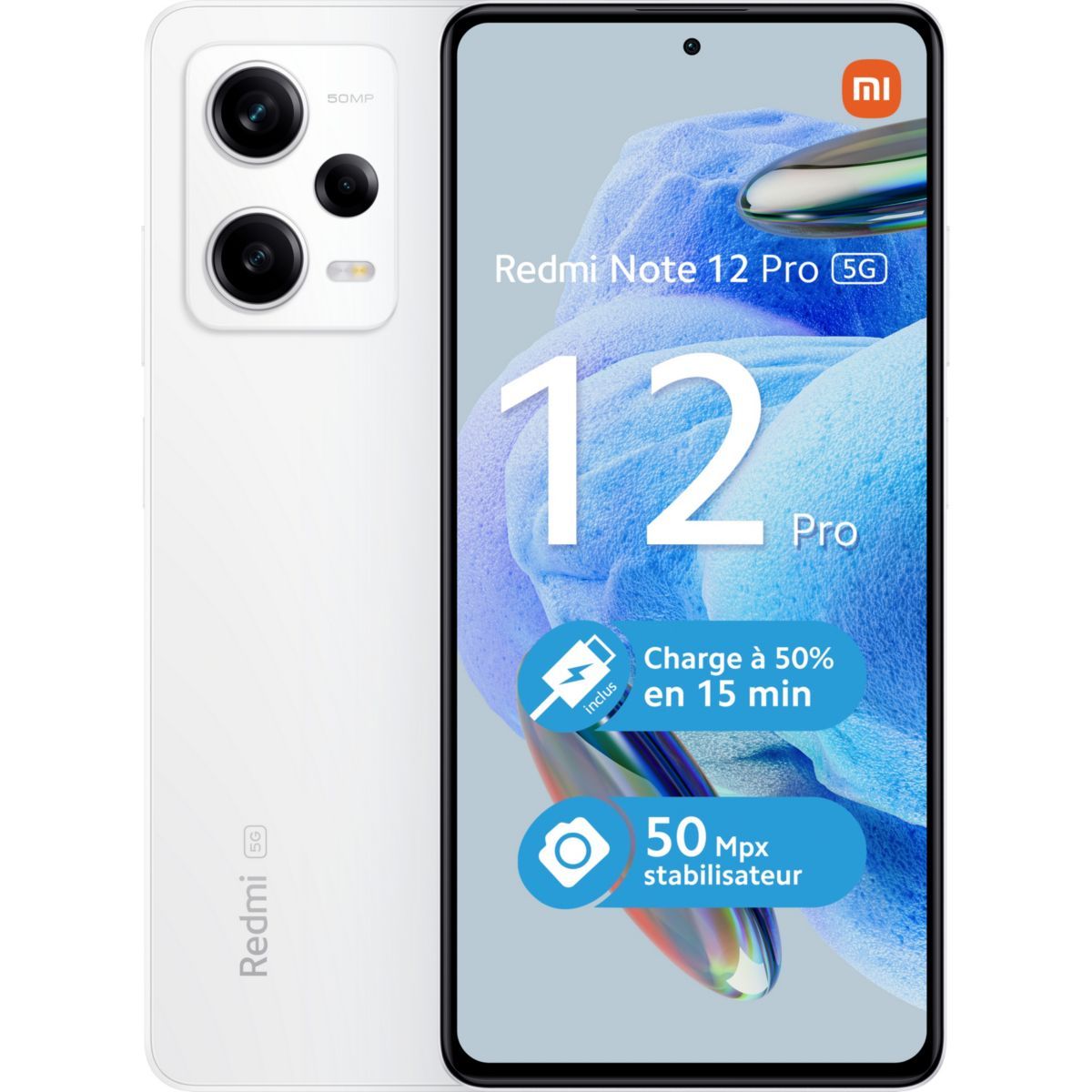 Xiaomi Redmi Note 12 Pro 5G - 6GB/128GB, White Polar