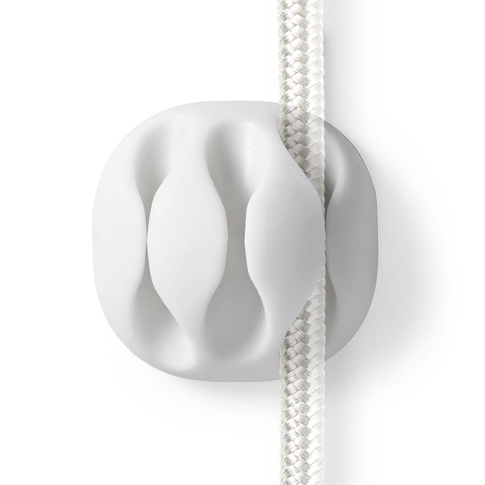 Nedis Set of 4 Mini Cable Clips - 3 slots up to 5.3 mm - White 