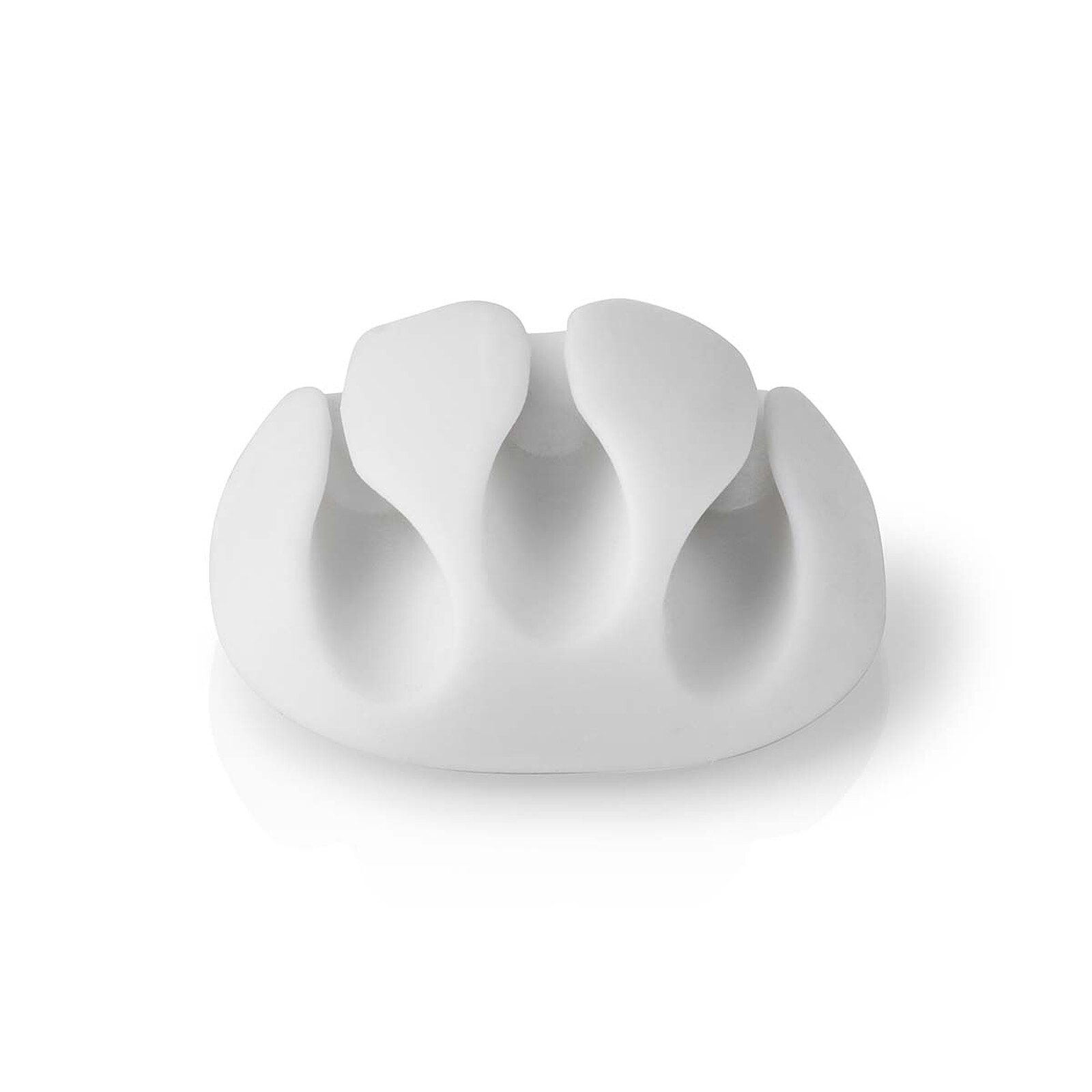Nedis Set of 4 Mini Cable Clips - 3 slots up to 5.3 mm - White 