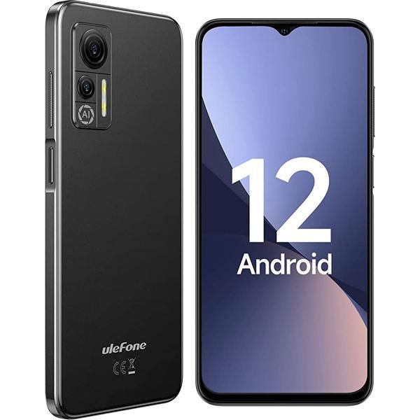 Ulefone Note 14 - 6.52" Dual SIM Hybrid Android 12 4G Phone, 4GB RAM, 64GB Storage, 4500mAh Battery, Black