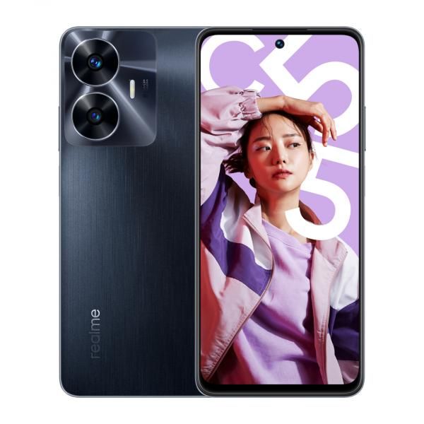 Realme C 55 - 6.72" Double SIM, Android 13, 4G, 6GB RAM, 128GB, 5000mAh Battery, Black
