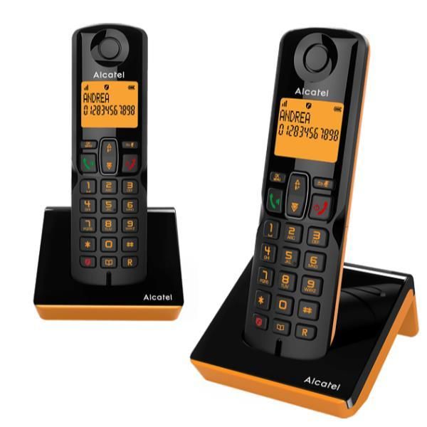 Alcatel S280 DECT Phone - Black/Orange