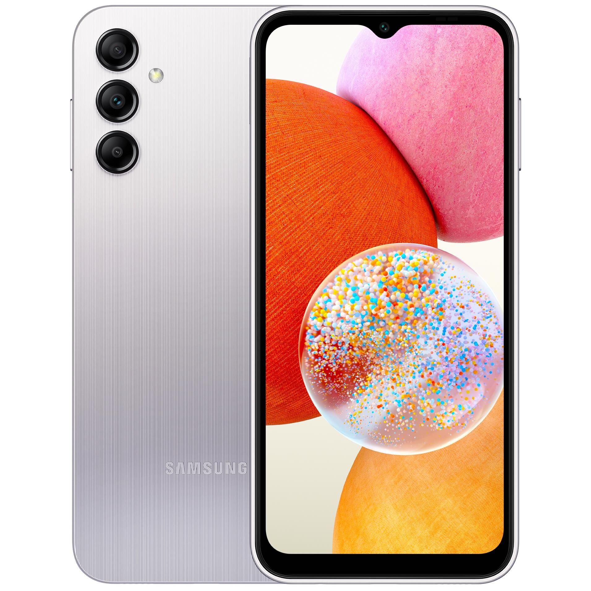 Samsung Galaxy A14 - 6.6" Dual SIM, 4GB RAM, 64GB Storage, 50MP Camera, Android 13 - Silver