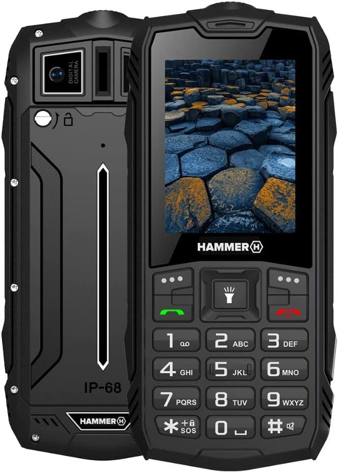 Portable Unbreakable Phone - Hammer Basalt - Dual Sim - Black