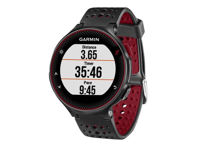 Garmin Forerunner 235 - Sports Watch with Silicone Band - 1.23" Display - 42g - Black, Marsala Red