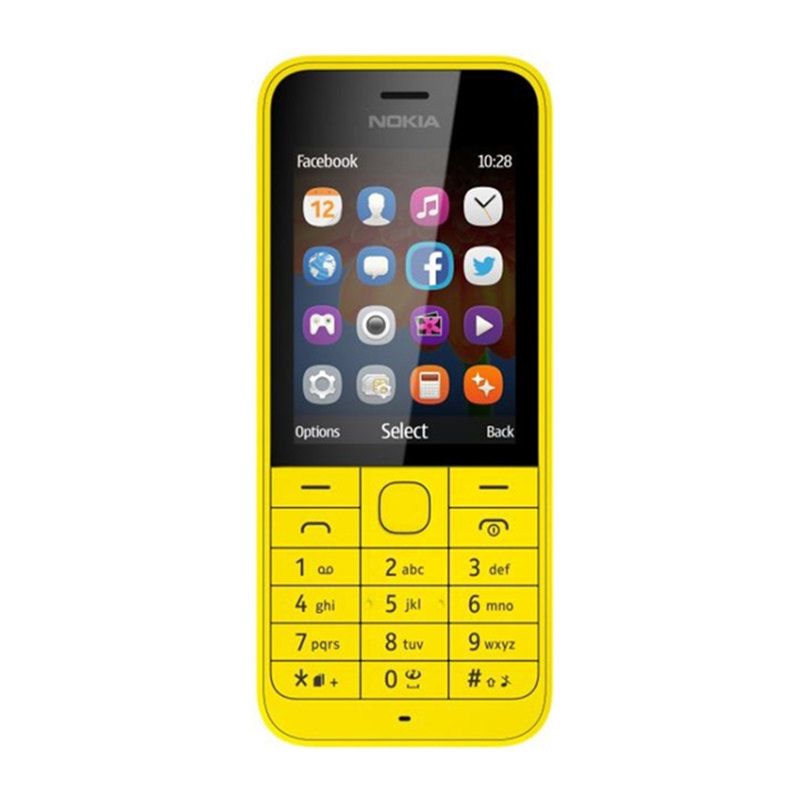 Nokia 220 2G Phone, 2.4-inch Button, 2MP Camera, Dual SIM, Yellow