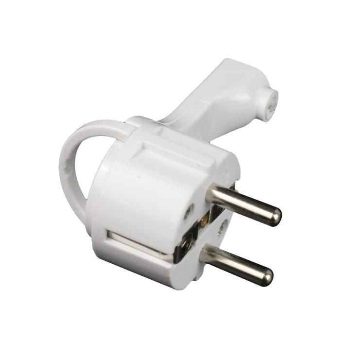 Zenitech 2P+T 16A Male Plug, White