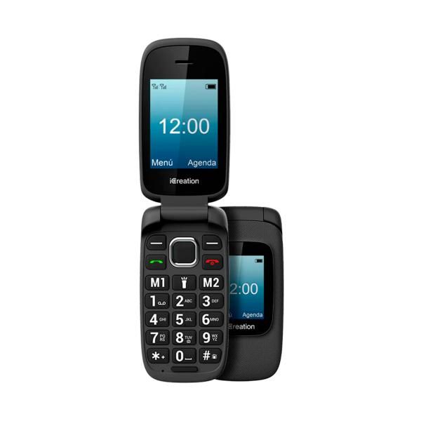 Teléfono móvil Icreation C30 Negro / 2,4" + 1,77"