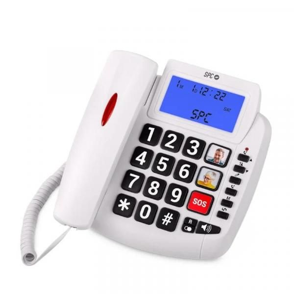 SPC Comfort Volume 2 Analog Phone Caller ID White