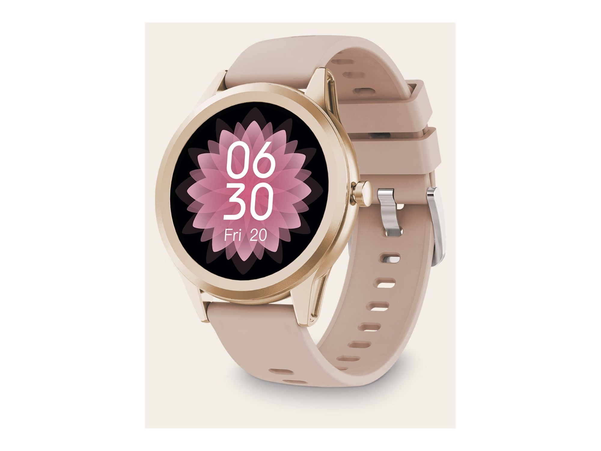 Atlantis Internacional Ksix Globe Smartwatch - 43mm - Silicone Strap - 1.28" Display - Bluetooth - Rose