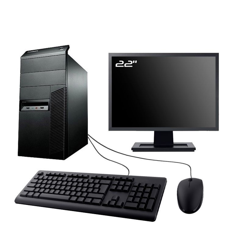 Lenovo M90 Tour Computer, 22" Screen, Intel i3-530, 16GB RAM, 960GB SSD, Windows 10, Wifi