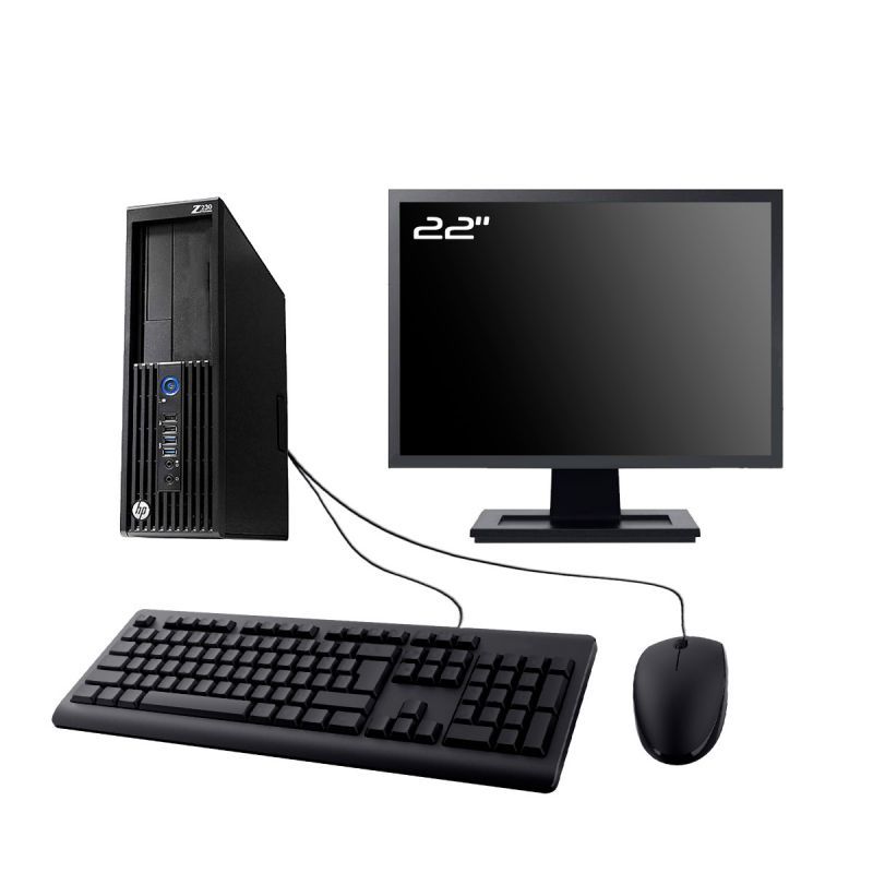 Dell HP WorkStation Z230 SFF 22" Screen, Intel i5-4570, 16GB RAM, 500GB HDD, Windows 10, WiFi