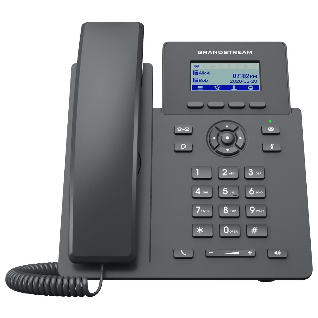 Grandstream Networks GRP2601P Fixed Phone, Black, 2 Lines, LCD