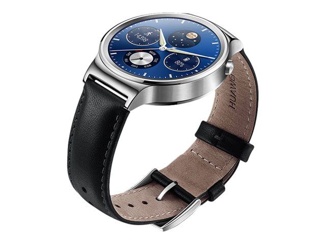 Huawei Watch Classic - 42mm Stainless Steel Smartwatch with Leather Strap - Black