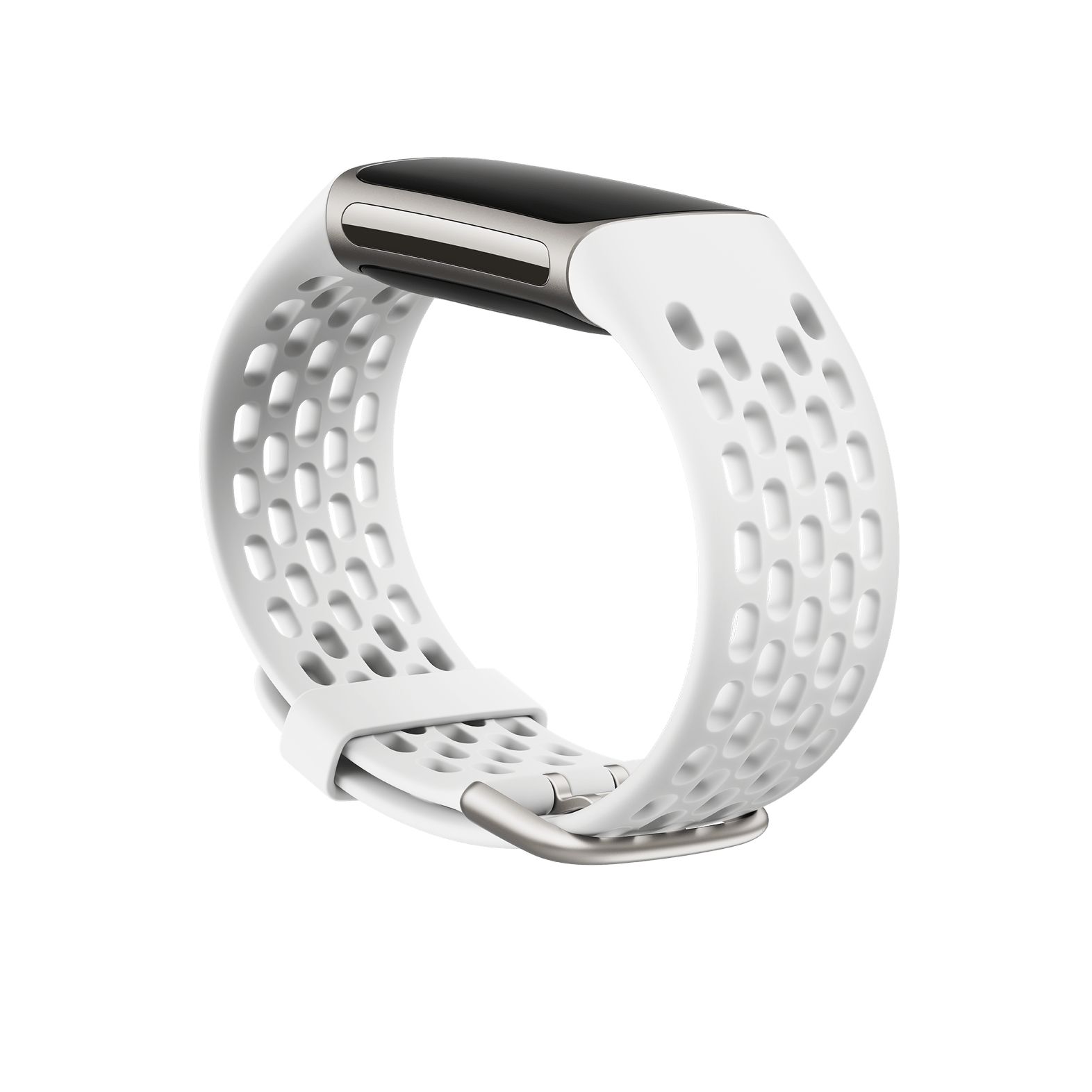 Fitbit Charge 5 Watch Strap, White Silicone