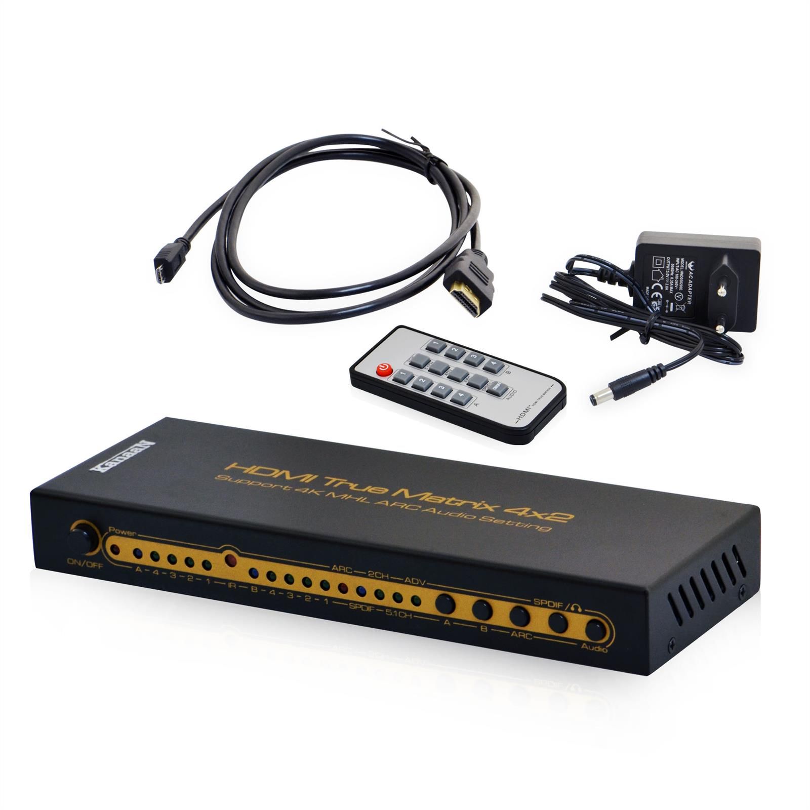 Leicke 4x2 Matrix Switcher Splitter Full HD, UJD