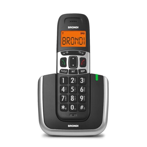 Téléphone DECT Brondi Bravo Platinum - Noir, Argent