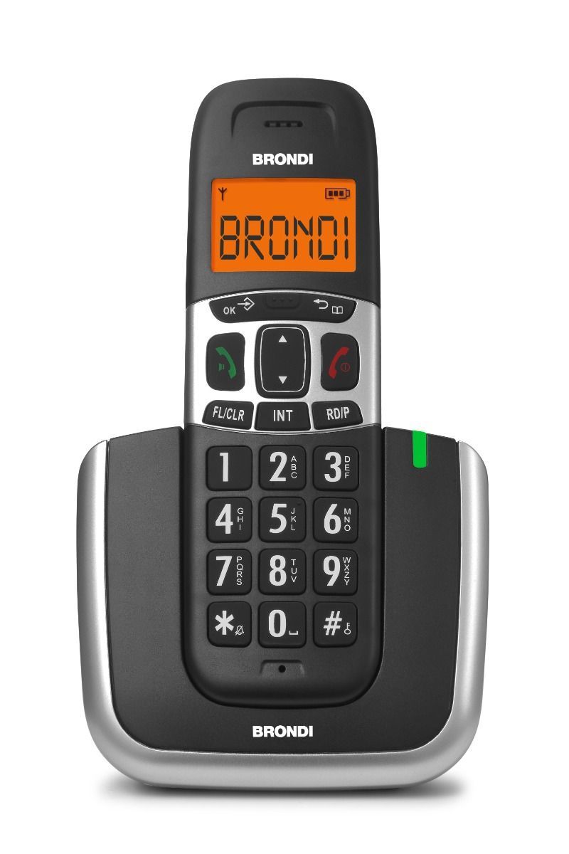 Brondi Bravo Platinum DECT Phone - Black, Silver