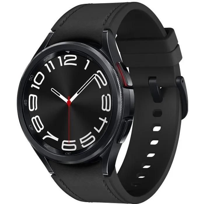 Samsung Galaxy Watch6 Classic - 43 mm - Correa de cuero ecológico híbrido negro - Tamaño S/M - Pantalla de 1,3 '' - 16 GB - NFC, WiFi, Bluetooth - 52 g