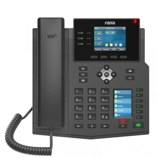 Fanvil X4U Corded Phone, Black, 12 Lines LCD WiFi