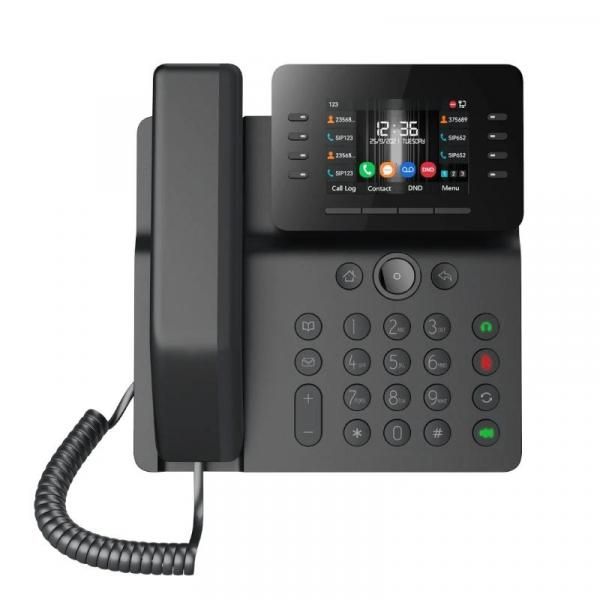 Fanvil V64 Fixed Phone, Black, 12 Lines LCD WiFi
