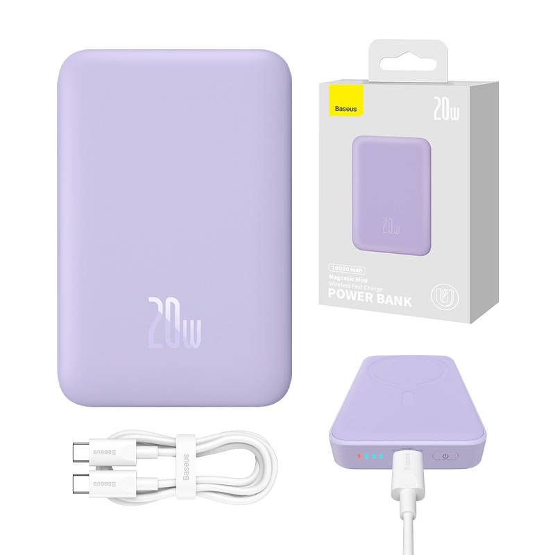 Baseus Magnetic Mini 10000mAh 20W Powerbank (Purple)