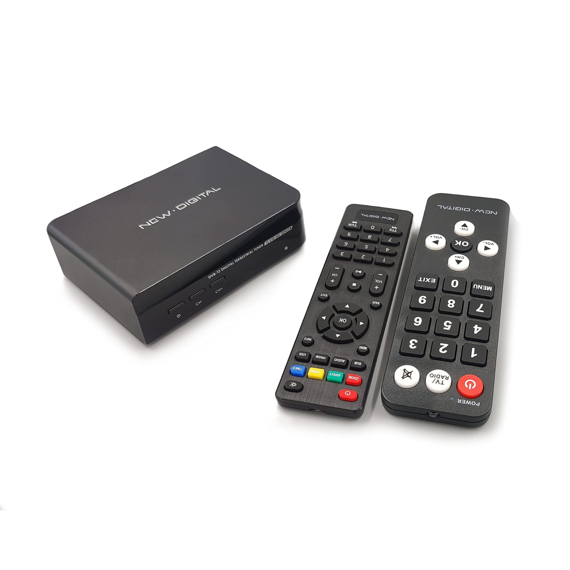 Décodeur New Digital D. DVB-T2/T - 2 Télécommandes