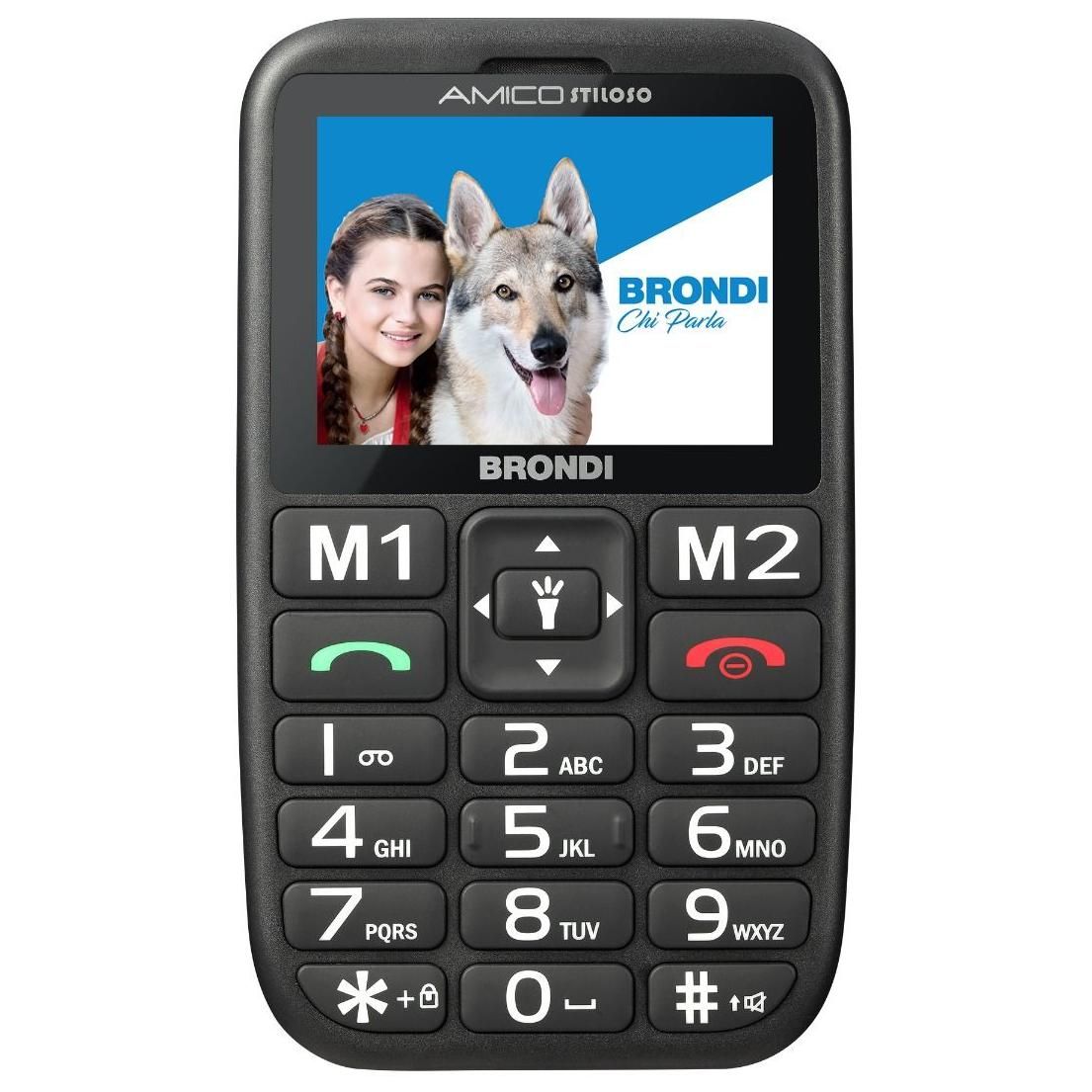 Brondi 10279060 Mobile Phone, 2.4" Screen, Dual SIM, Black