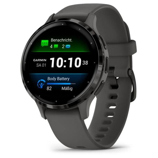 Garmin Venu 3S Reloj Inteligente AMOLED - 41 mm Gris con Banda de Silicona Gris - WiFi GPS (010-02785-00)