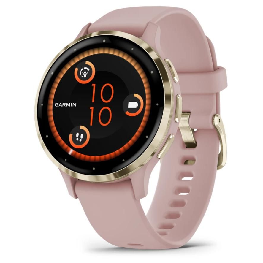 Garmin Venu 3S AMOLED 41mm Gold, Rose GPS Smartwatch (010-02785-03)