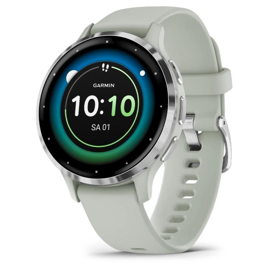 Garmin Venu 3S AMOLED 41mm - Grey with Silicone Grey Strap, Silver WiFi GPS (010-02785-01)