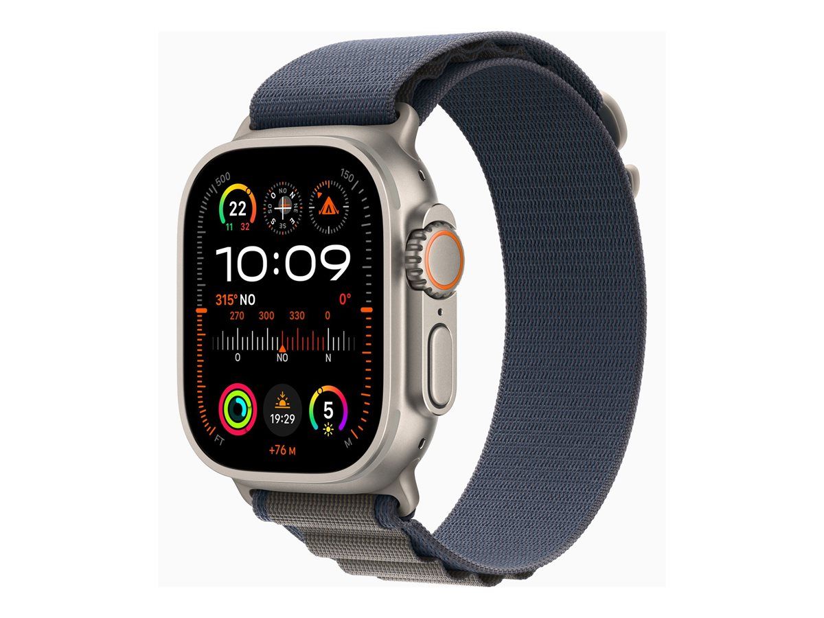 Apple Watch Ultra 2 GPS + Cellular, 49mm Titan Case, Alpine Blue Loop, M Band