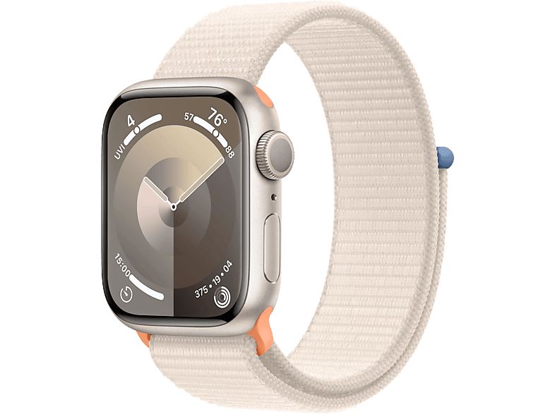 Apple Watch Series 9 GPS - 41mm Aluminium Case - Starlight Blue with Nylon Strap