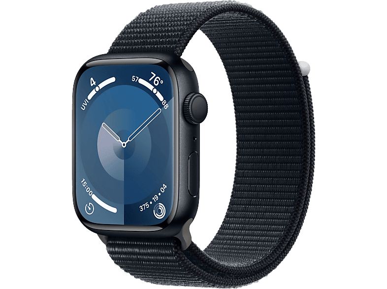 Apple Watch Series 9 GPS - 45mm Aluminum Case - Midnight with Nylon Strap