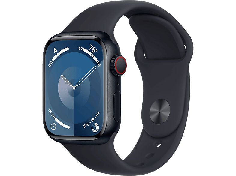 Apple Watch Series 9 GPS + Cellular - 41mm Midnight Aluminium Case - Medium/Large Strap