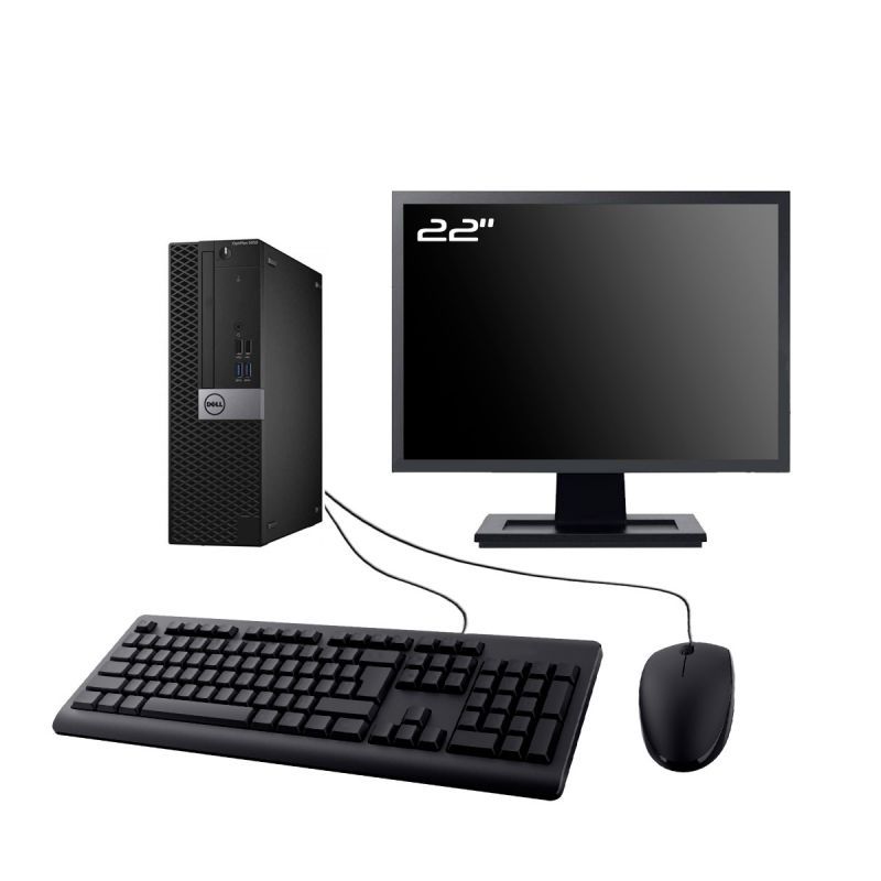 Dell Optiplex 5050 SFF Computer - 22" Screen, Intel Core i3-1005G4, 64GB RAM, 2TB SSD, Windows 11