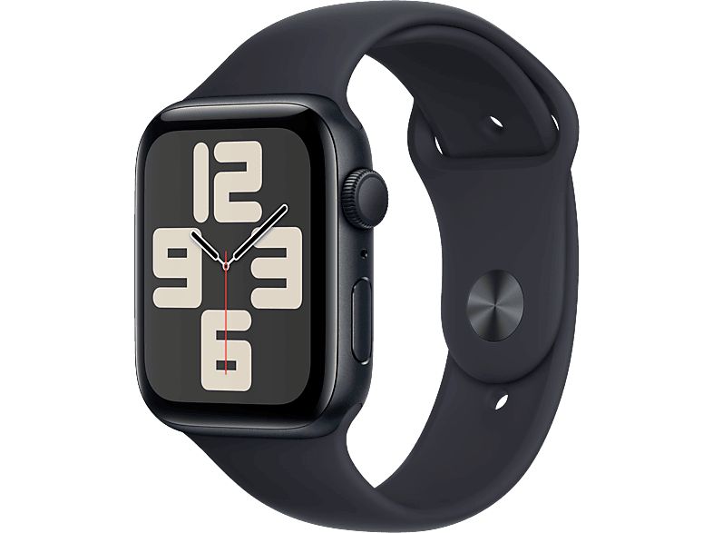 Apple Watch SE (GPS) 2nd Gen - 44mm - Midnight Aluminum - Sport Band - Fluoroelastomer - S/M Band Size - 32GB - WiFi, Bluetooth