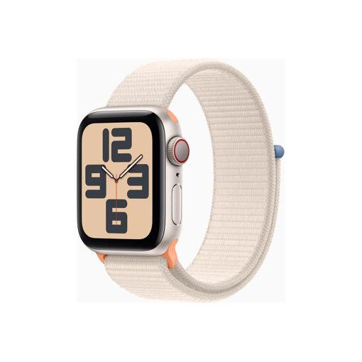 Apple Watch SE (GPS + Cellular) - 2e génération - 40 mm - Acier inoxydable - Bracelet sport