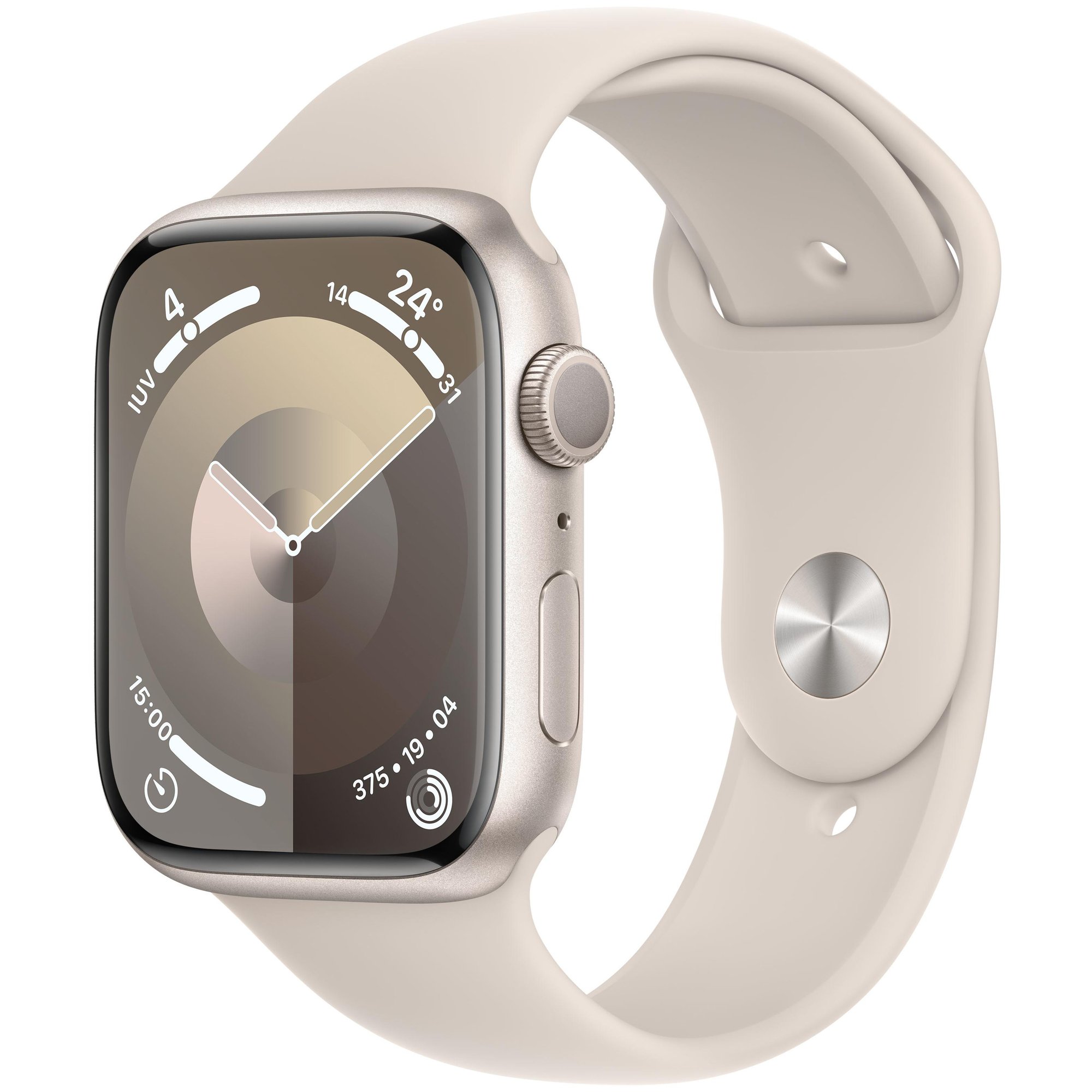 Apple Watch Series 9 GPS - 45mm Aluminium Case - Starlight Blue Band (Medium/Large)