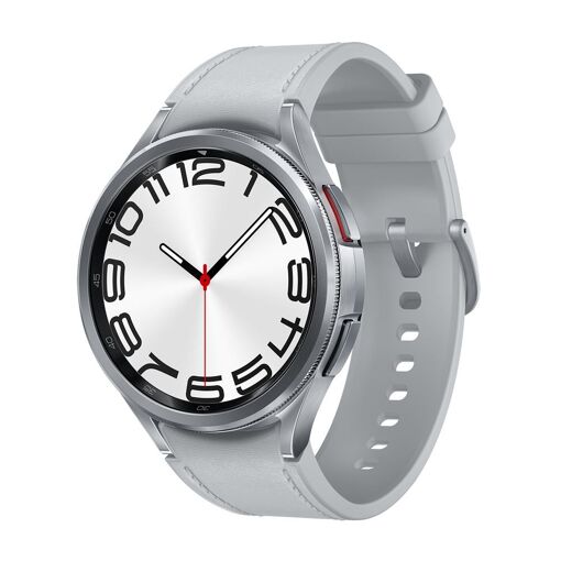 Samsung Galaxy Watch6 Classic, 47mm, Silver, Hybrid Bracelet, Eco-Leather