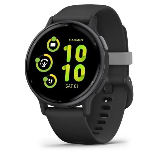 Garmin Vivoactive 5 AMOLED Watch - Black with Silicone Black Strap - WiFi GPS (010-02862-10)