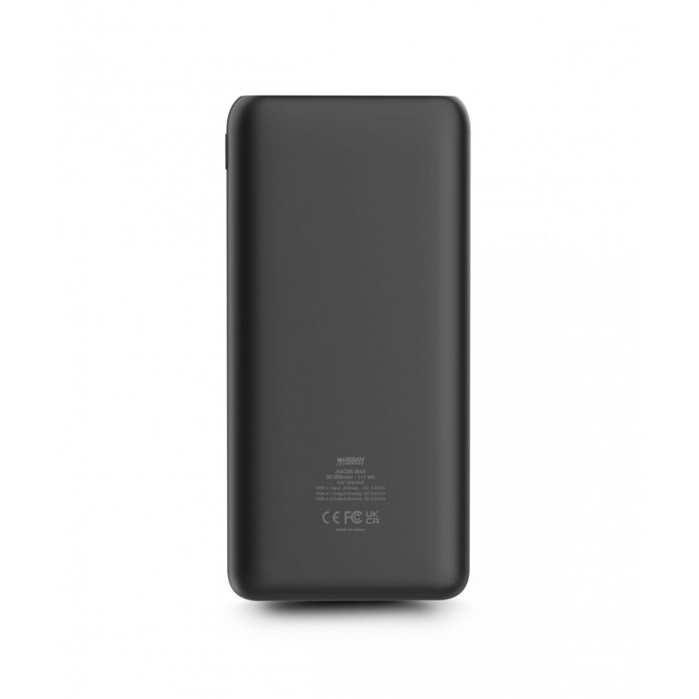 Urban Factory 30000 mAh USB-C/USB-A Power Bank Black