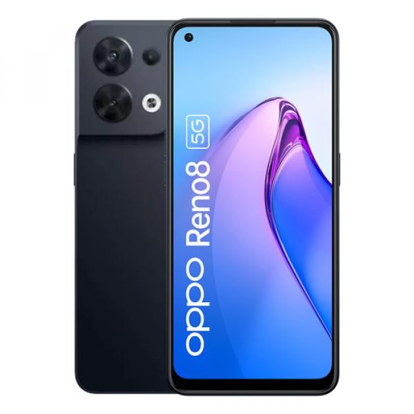 Oppo Reno8 5G - 6.4' Display, 32MP Front Camera, 50MP Main Camera, 8GB RAM, 256GB Storage, 4500mAh Battery, Black