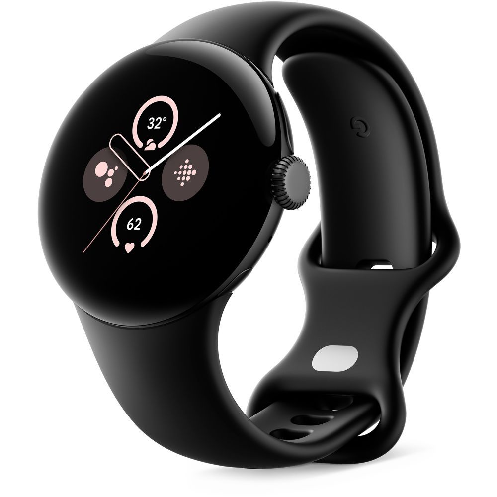 Google Pixel Watch 2 GPS - 41mm Aluminum Case - Black Volcano with Silicone Strap (Small/Large)